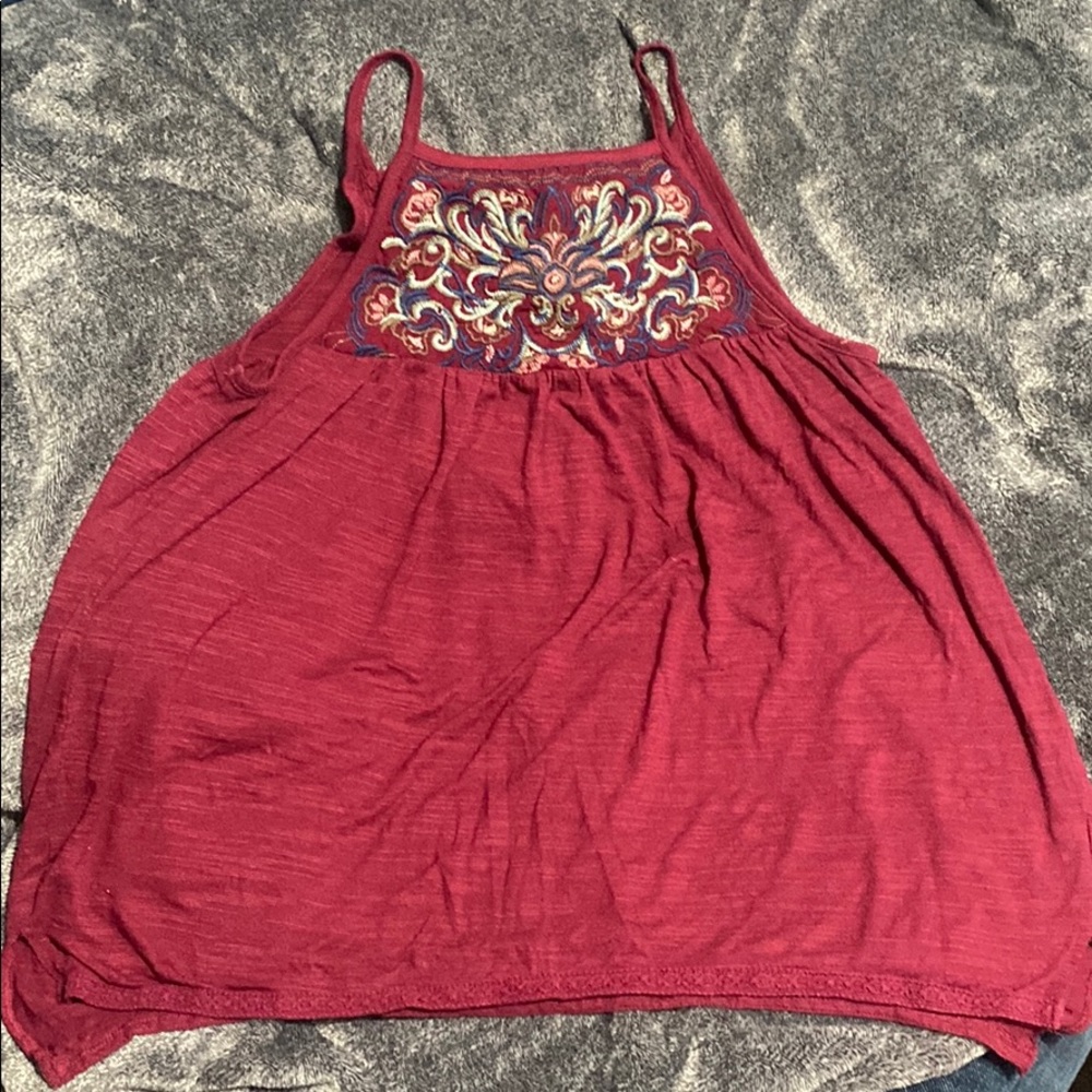 Maurice’s Red Embroidered Tank Top